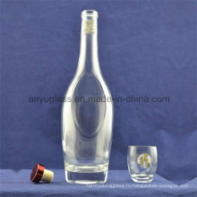 Модный ясный форменный виски, ром, водка, бренди, бутылки из ликерного стекла